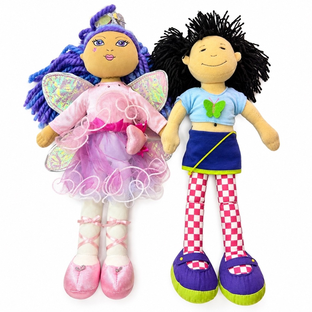 Manhattan Toy Groovy Girls Plush Dolls Fairy & Butterfly Outfit Set of 2 12"